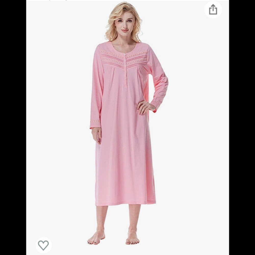 Women’s long sleeve flannel nightgown